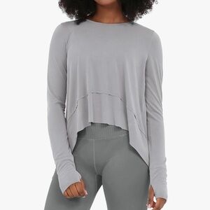 Gray Long Sleeve Women's Top